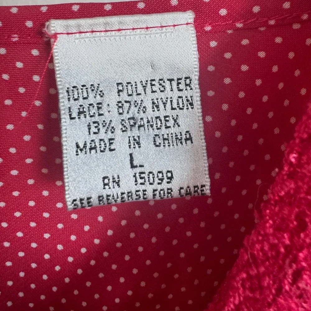 Vintage Polka Dot Lace Slip Dresss - Picture 6 of 6